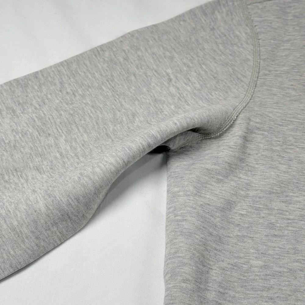 Polo Ralph Lauren Logo Embossed Double Knit Sweatshirt Men's L Gray Crewneck